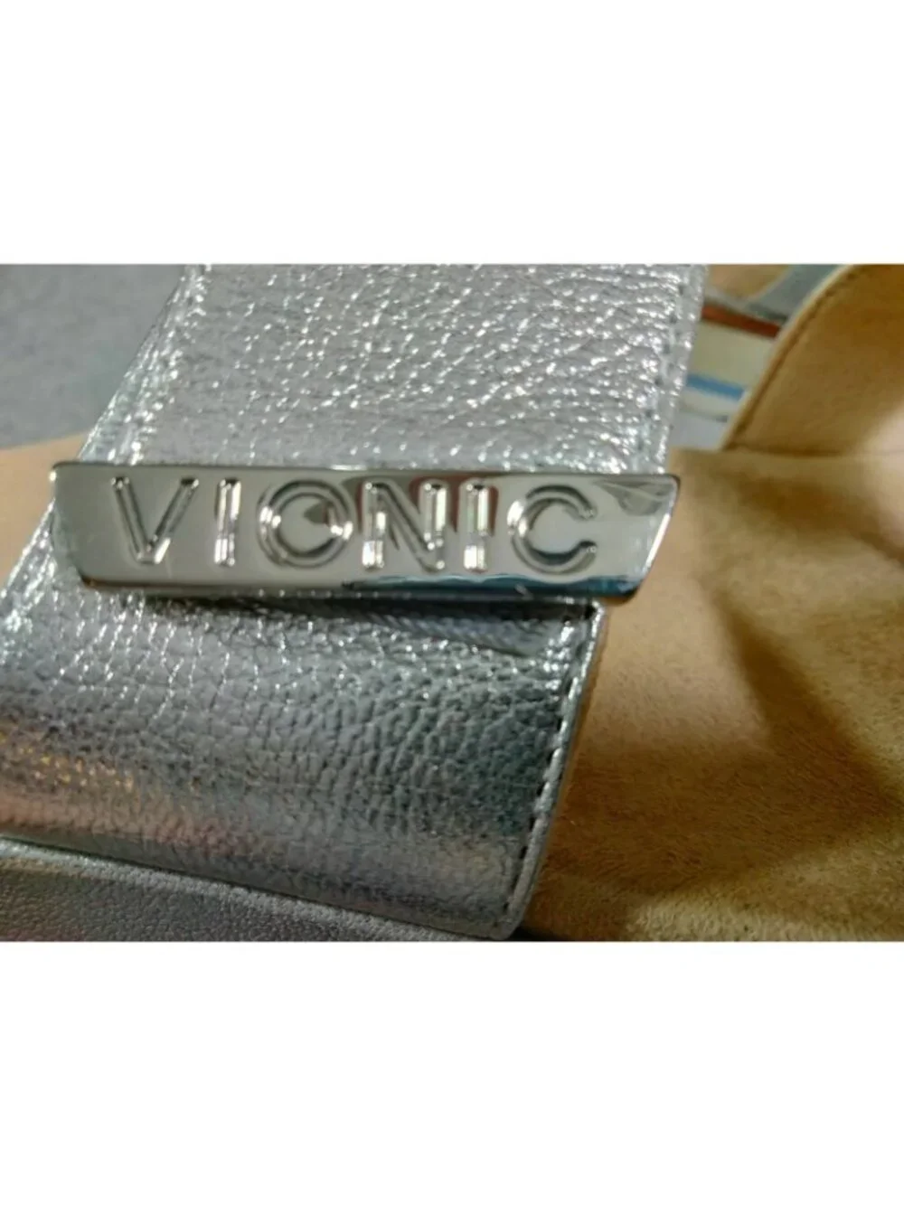 Vionic Silver Brandie Adjustable Platform Sandals Orthotic Diabetic Women's 8.5